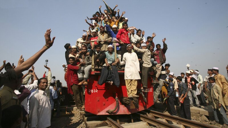 People on a Train — Red