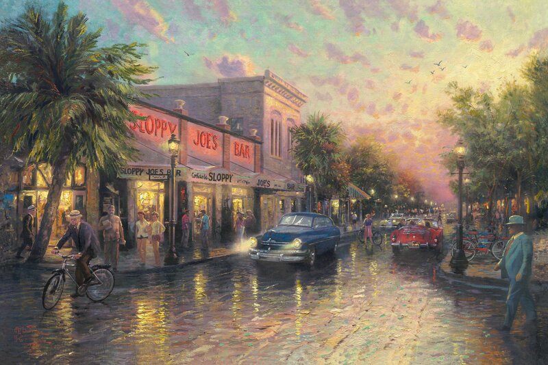 People on a Wet Street — Yellow