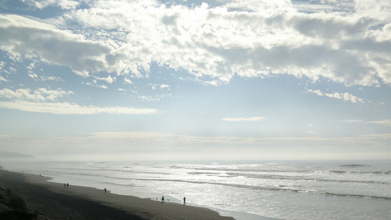 People on Beach at Ocean
