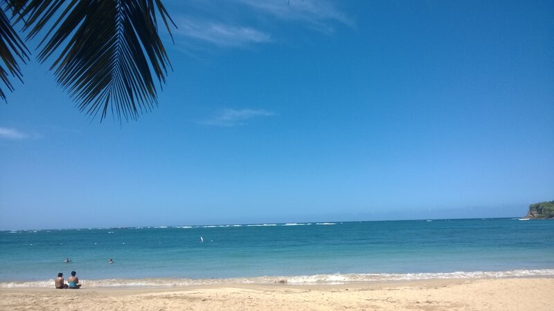 People on Beach — Blue, Serene, Afternoon