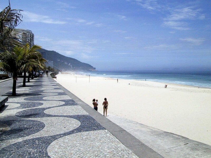 People on Beach Walkway