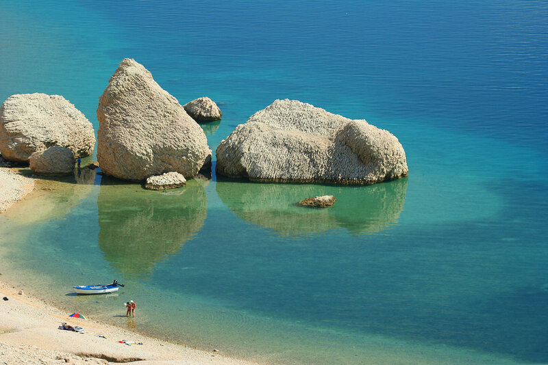 People on Beach with Boat