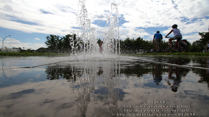 People on Bicycles — Blue
