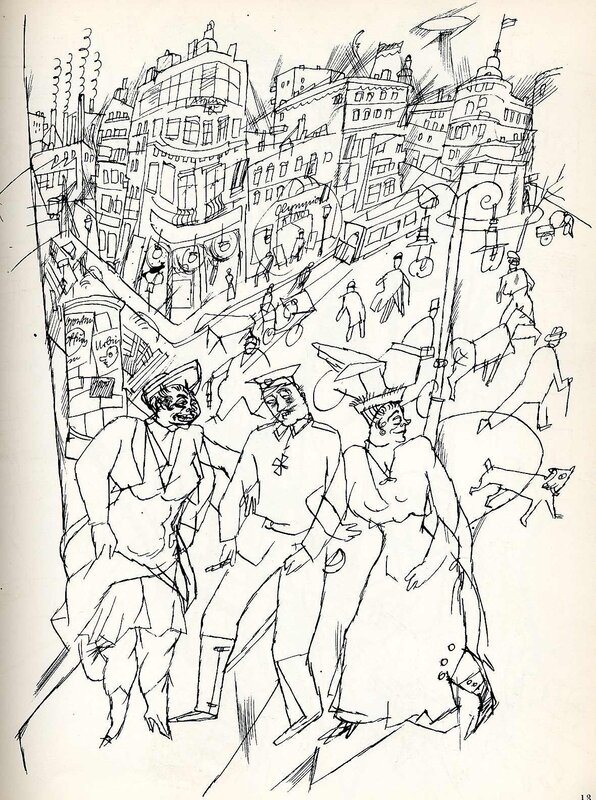 People on City Street — Black, Chaotic