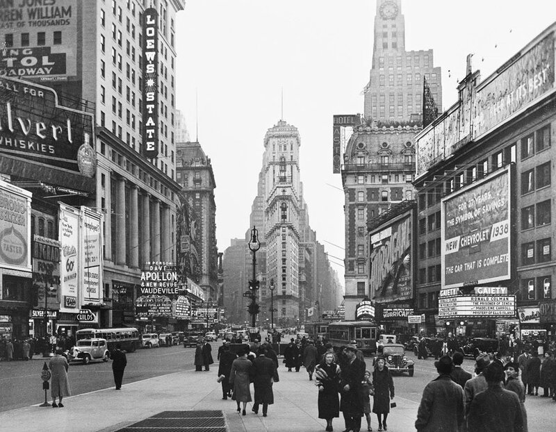 People on City Street — Black