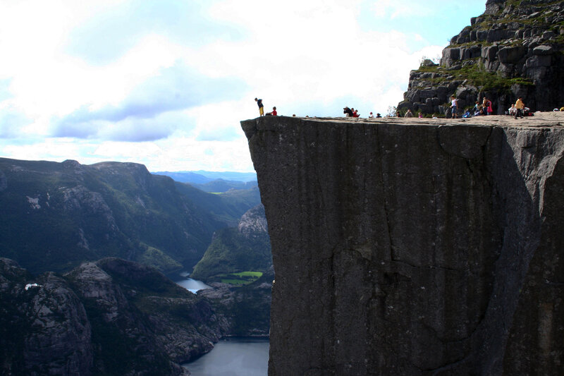 People on Cliff Edge
