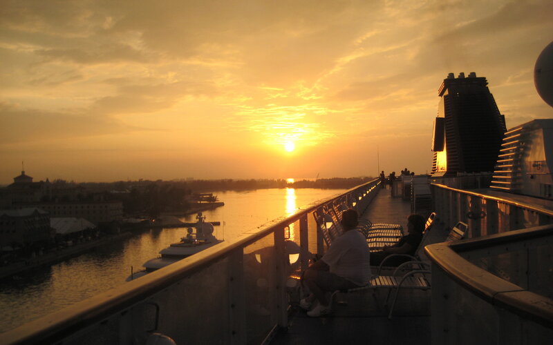 People on Cruise Ship Deck