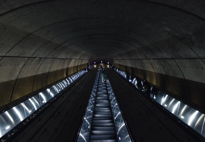 People on Escalators — Black