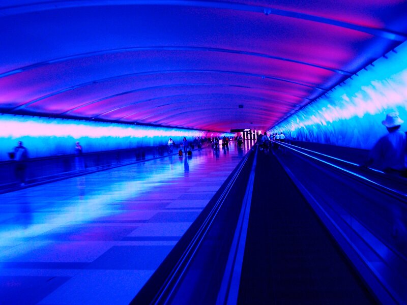 People on Moving Walkway