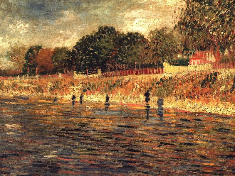 People on Riverbank