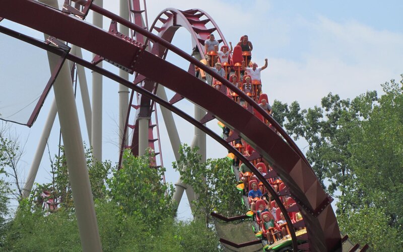 People on Roller Coaster