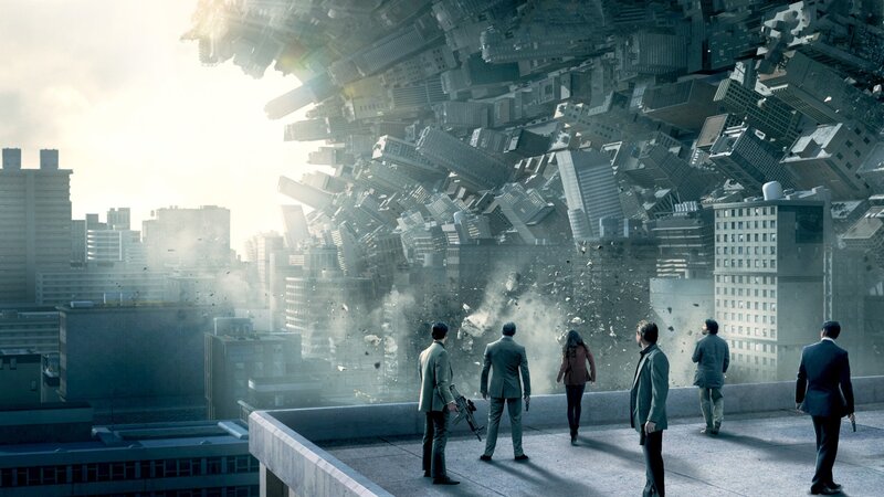People on Rooftop — Gray