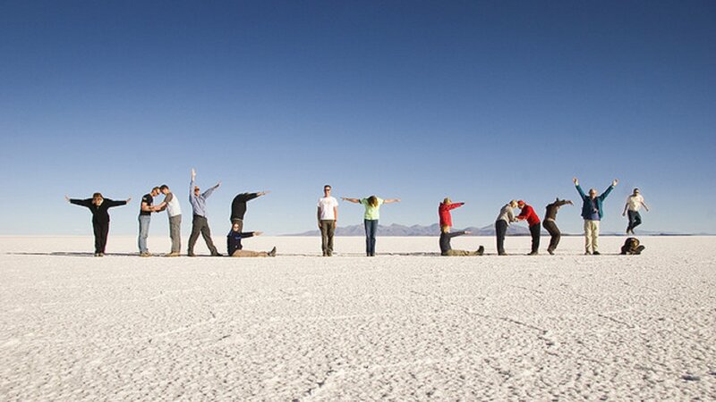 People on Salt Flat