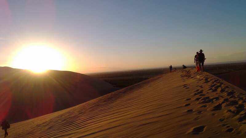 People on Sand Dune — Orange