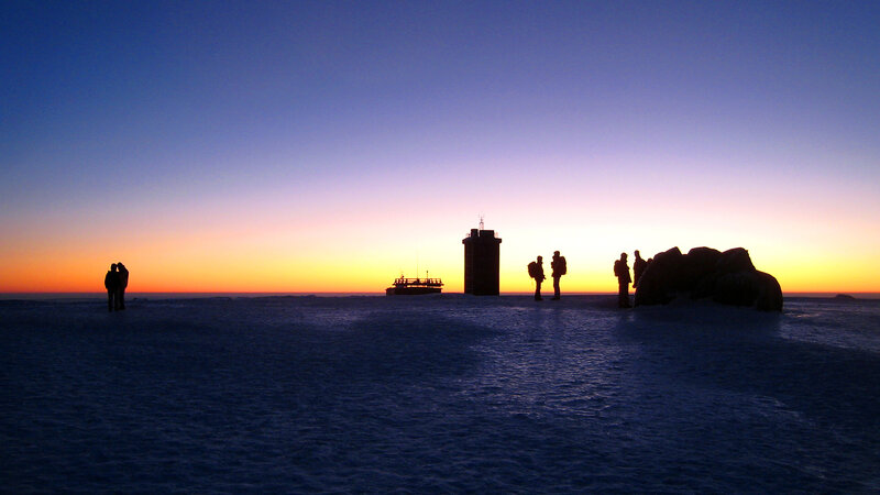 People on Snowy Landscape