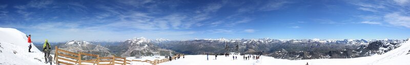 People on Snowy Mountain — Blue