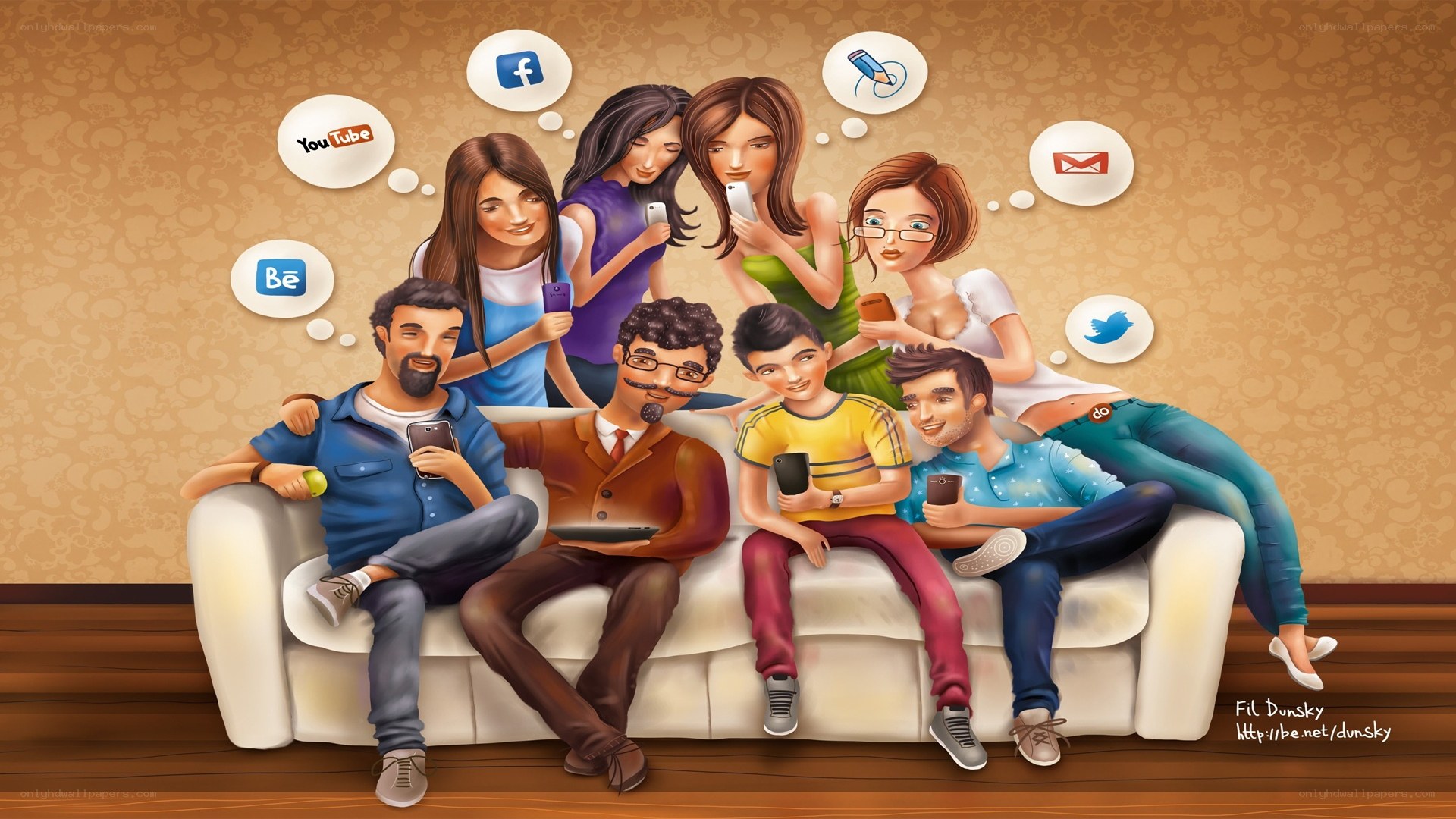 People on social media