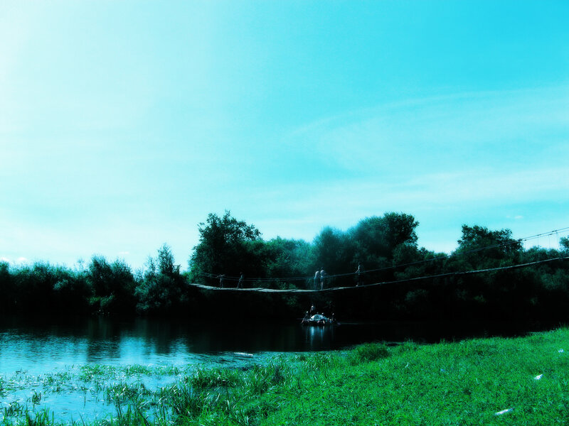People on Suspension Bridge