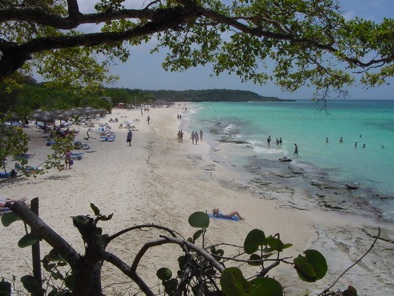 People on Tropical Beach — White