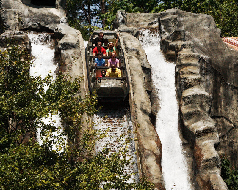 People on Water Ride — Green
