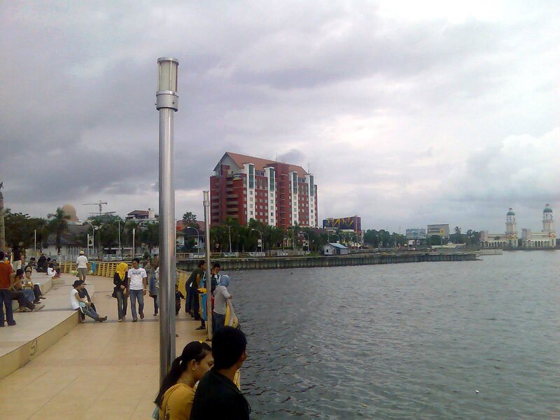 People on Waterfront Promenade