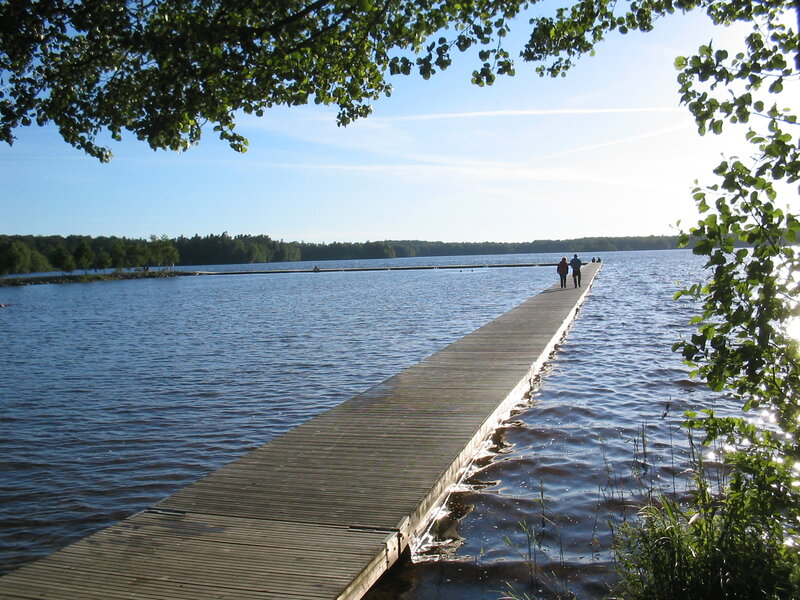 People on Wooden Pier