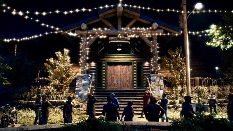People Outside Cabin