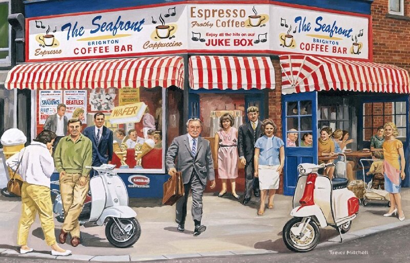 People Outside Coffee Shop