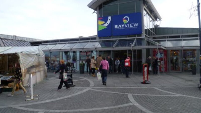 People Outside Shopping Center
