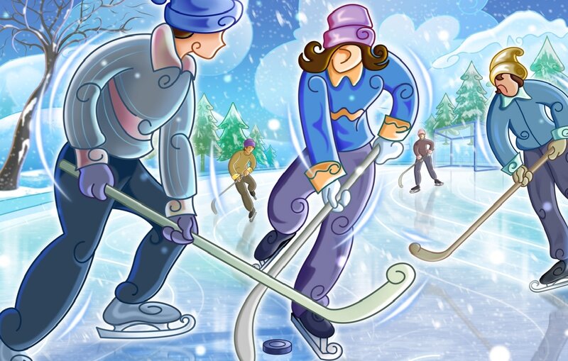 People Playing Hockey