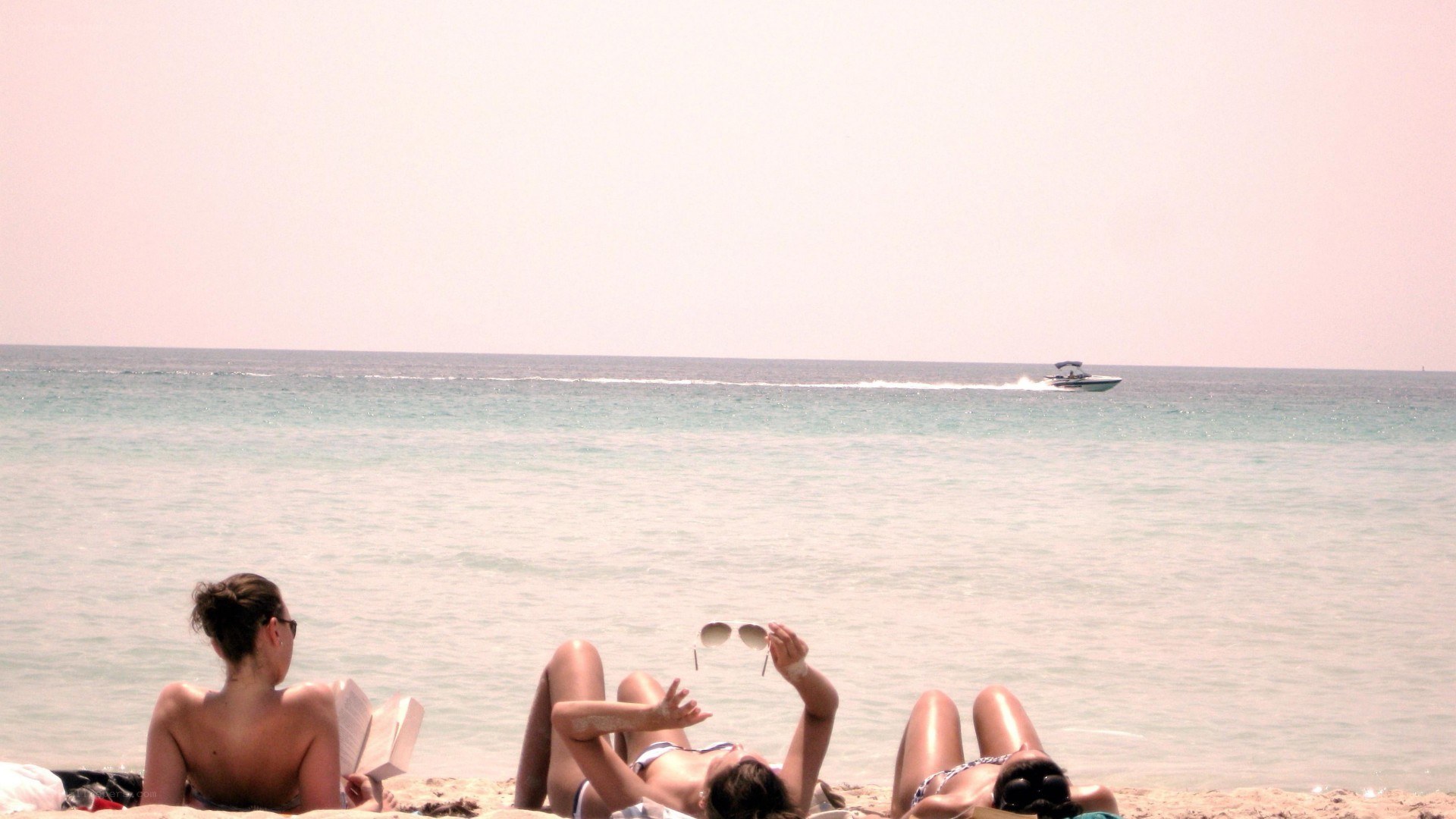 People relaxing on a beach