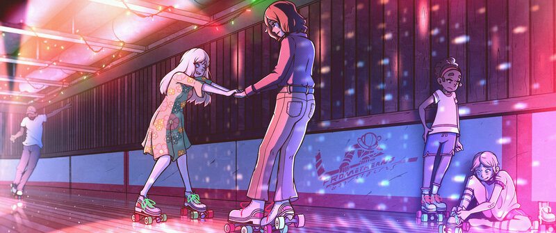 People Roller Skating