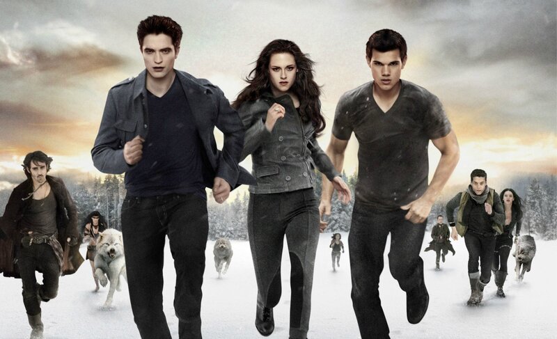 People Running in Snow — White, Dramatic, Winter