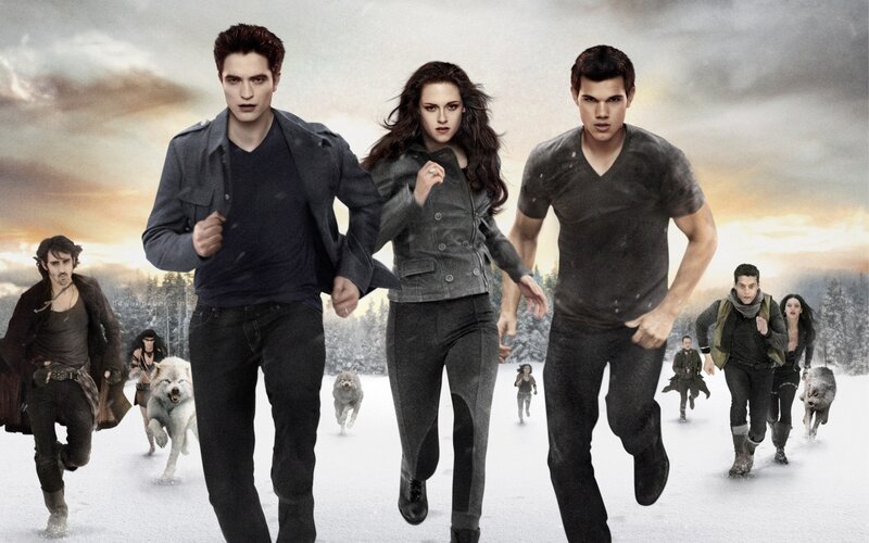 People Running in Snow — White