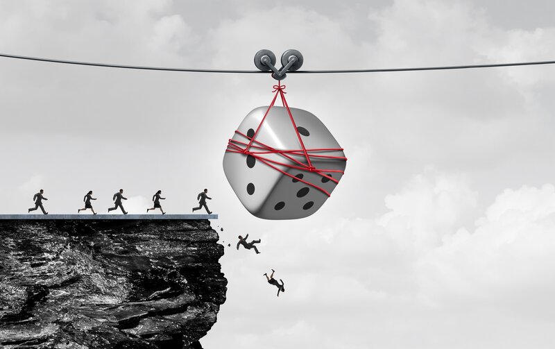 People Running on Tightrope