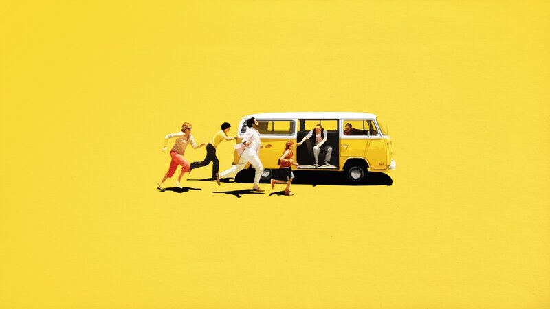 People Running to Van — Yellow, Dynamic