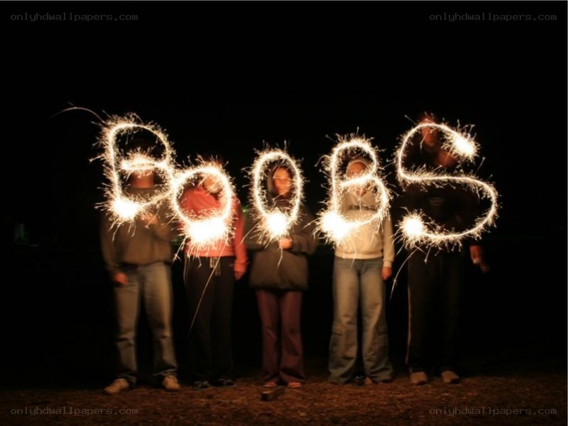 people spelling boobs with sparklers