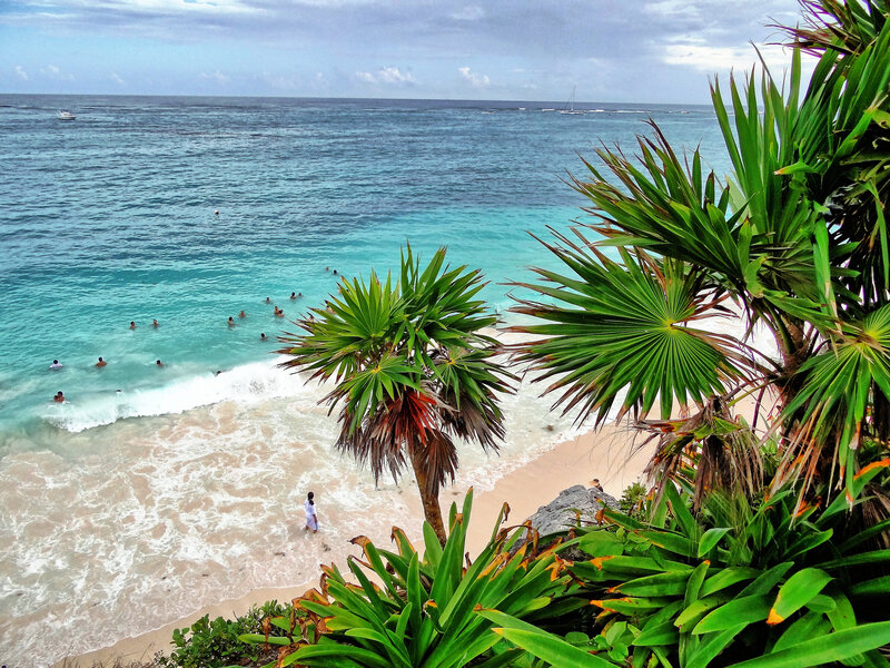 People Swimming at Beach