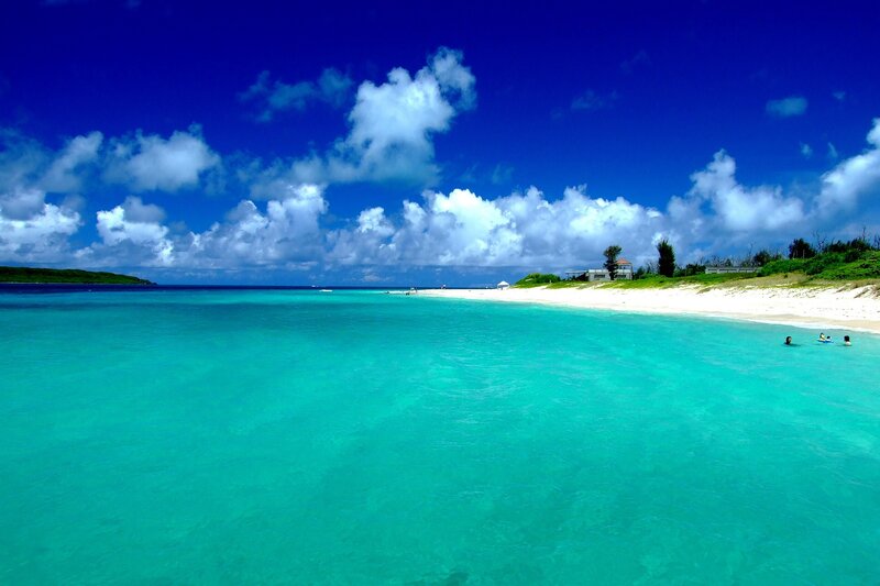 People Swimming in Ocean — Blue, Serene, Afternoon, Photograph, Beach