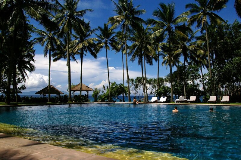 People Swimming in Pool — Blue, Serene