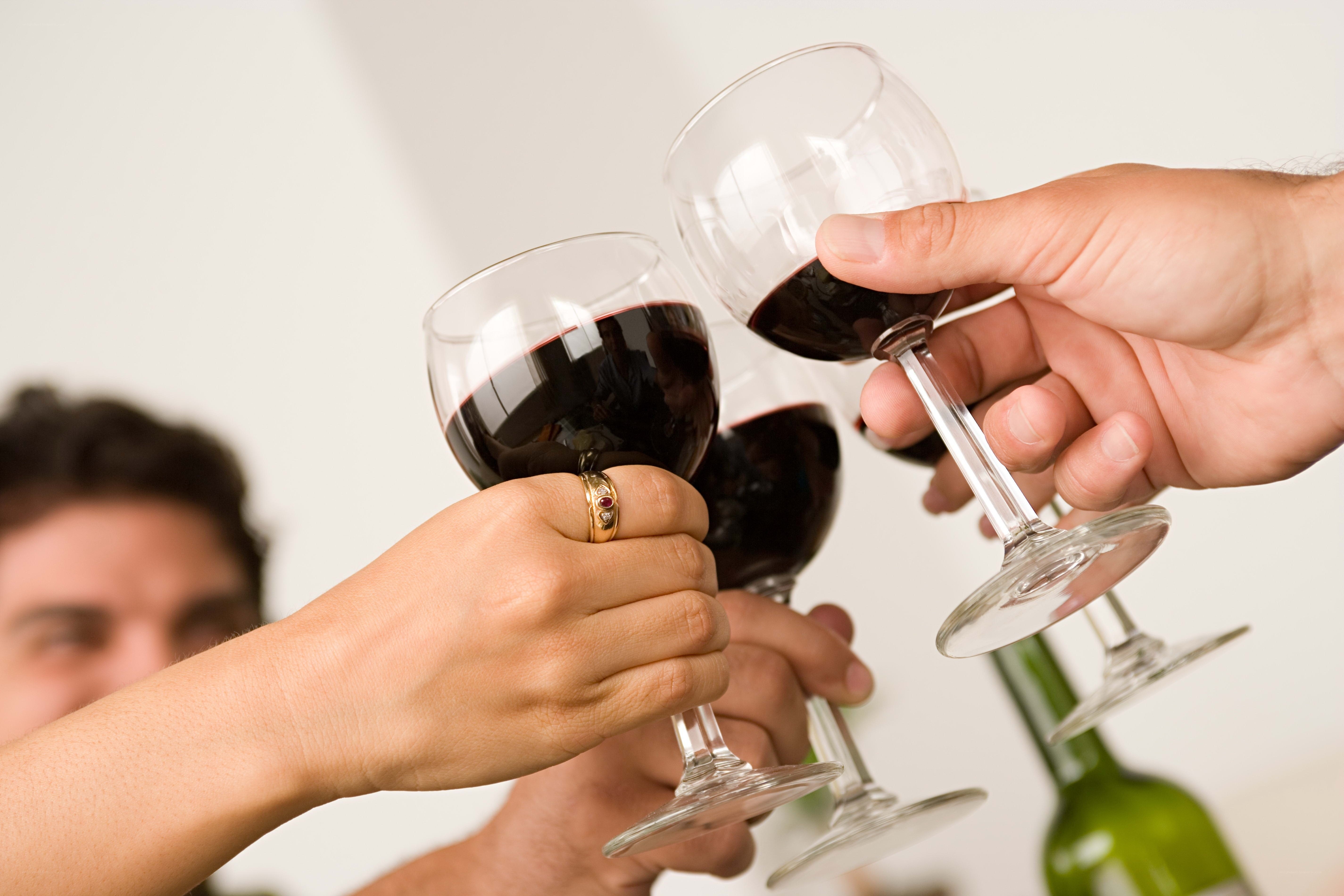 people toasting with wine