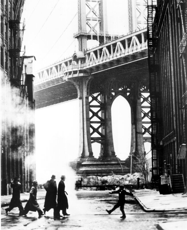 People under a bridge