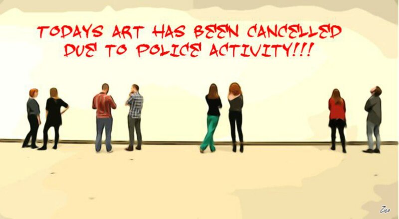 People Viewing Blank Wall