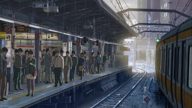 People Waiting at Train Station — Gray, Calm