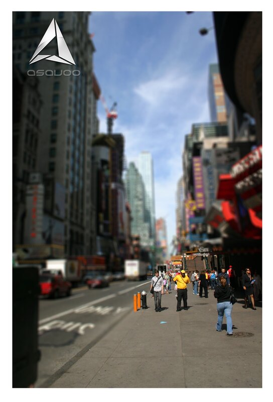People walking in a city street