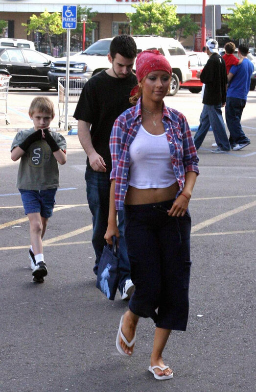 People walking in a parking lot