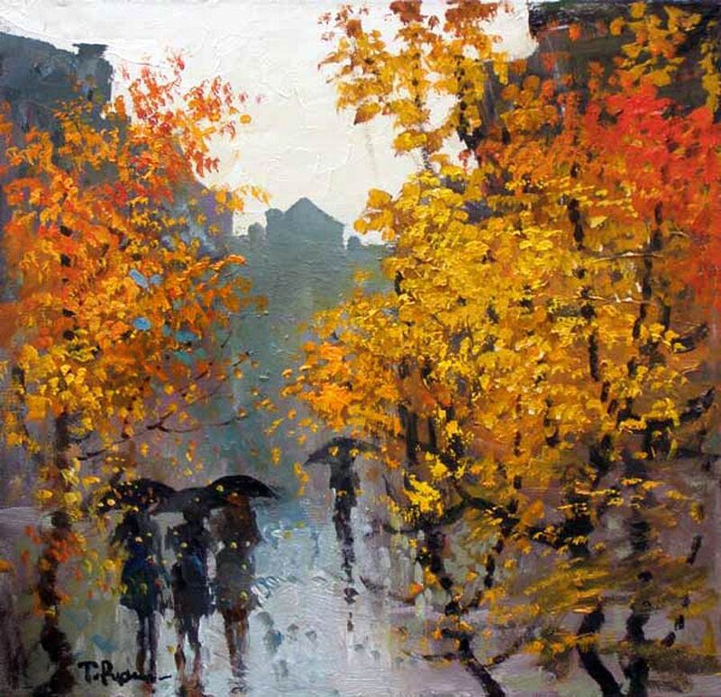 People Walking in Autumn