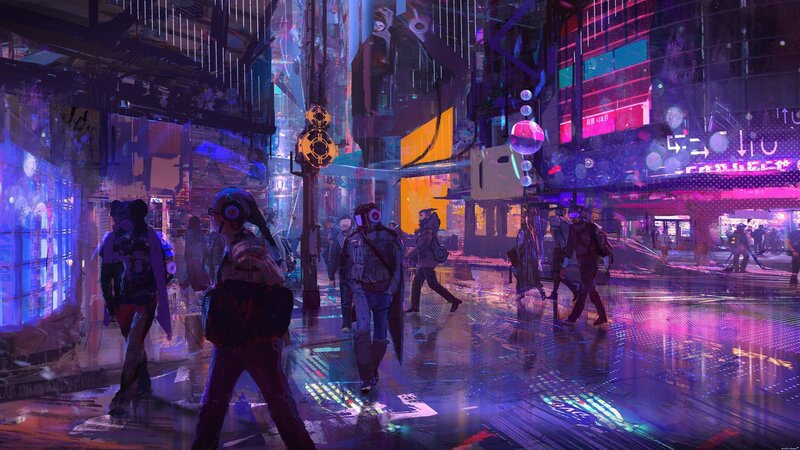 People Walking in City