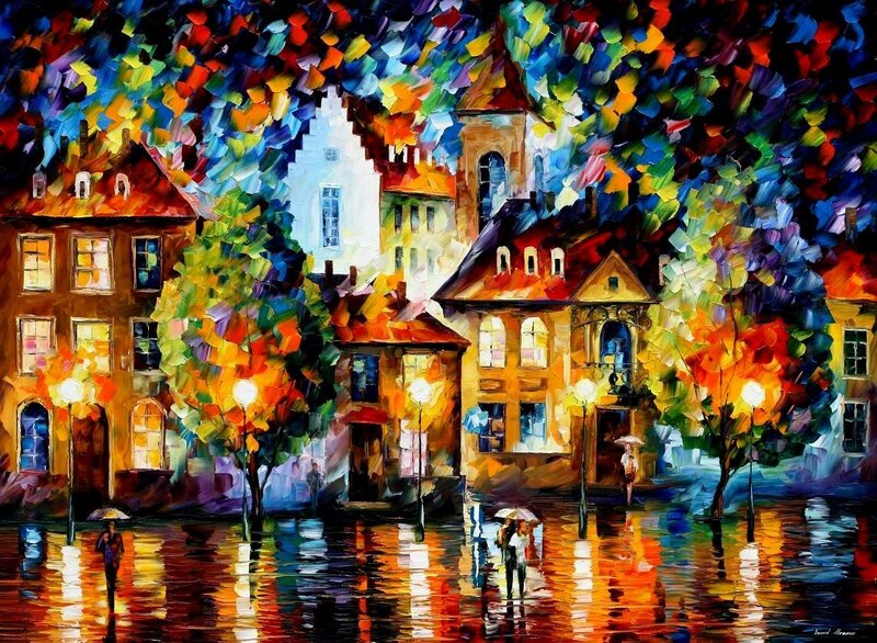People Walking in Rain