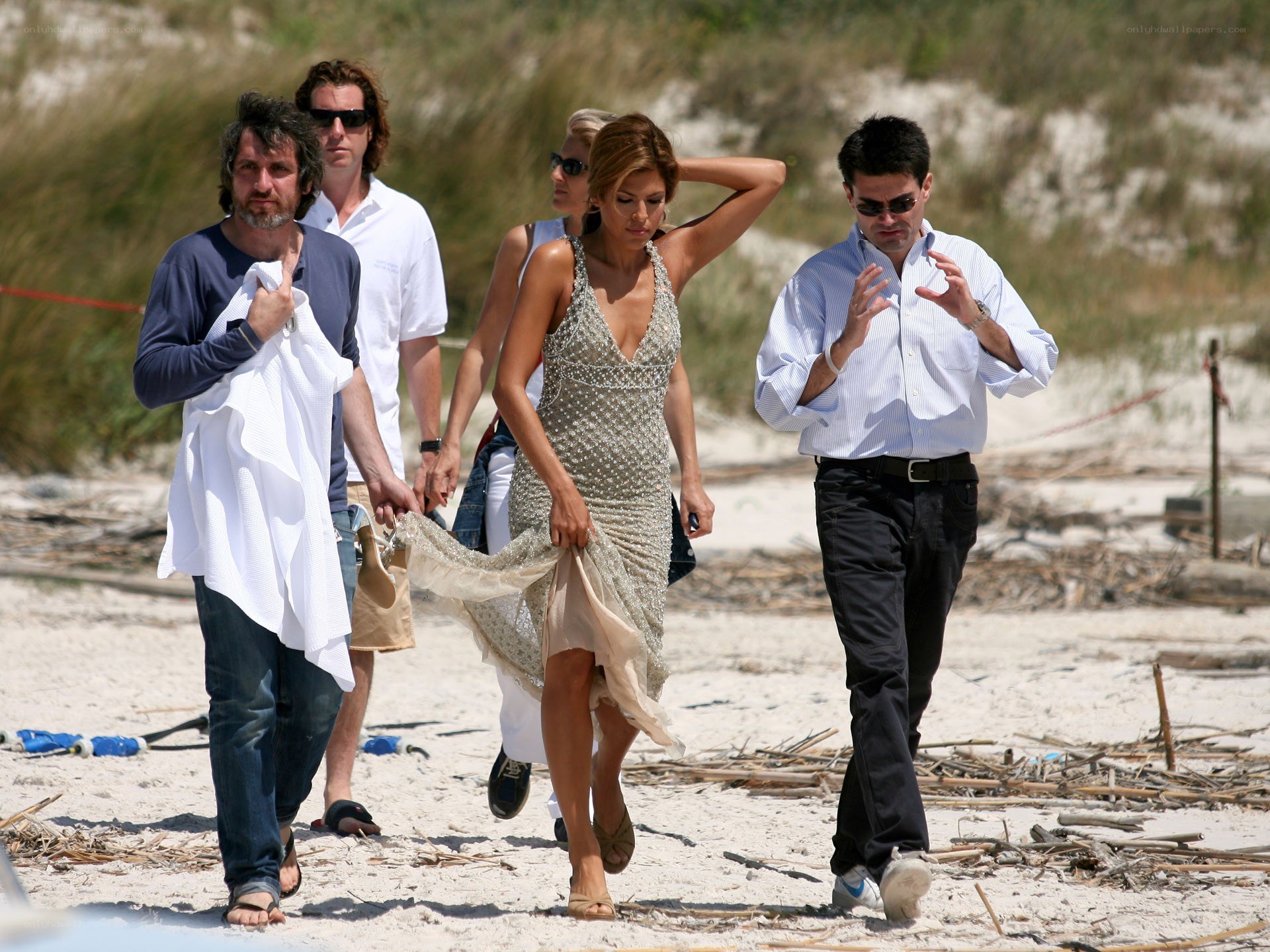 People walking on a beach